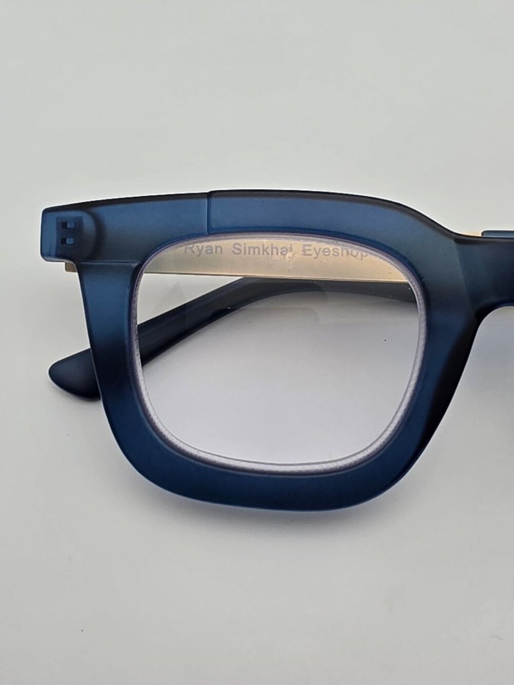 Ryan Simkhai Olivia Matte Blue Gold +1.75 Blue Light Blocking Reading Glasses - Picture 12 of 12